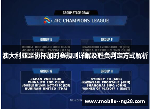 澳大利亚足协杯加时赛规则详解及胜负判定方式解析