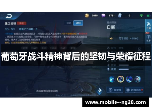 葡萄牙战斗精神背后的坚韧与荣耀征程 葡萄牙战斗精神背后的坚韧与荣耀征程